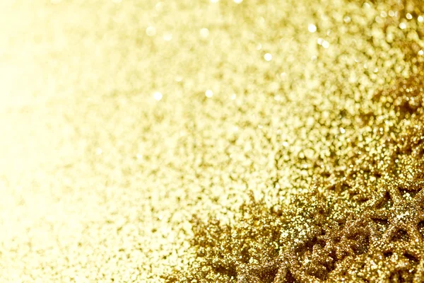 Gold snowflake decor — Stock Photo, Image