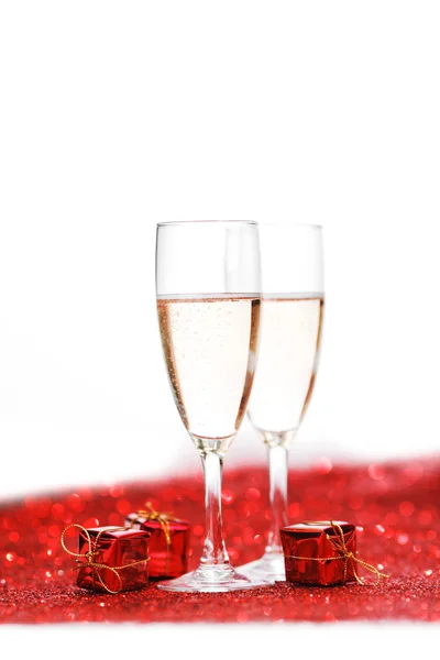 Champagne sui brillantini — Foto Stock