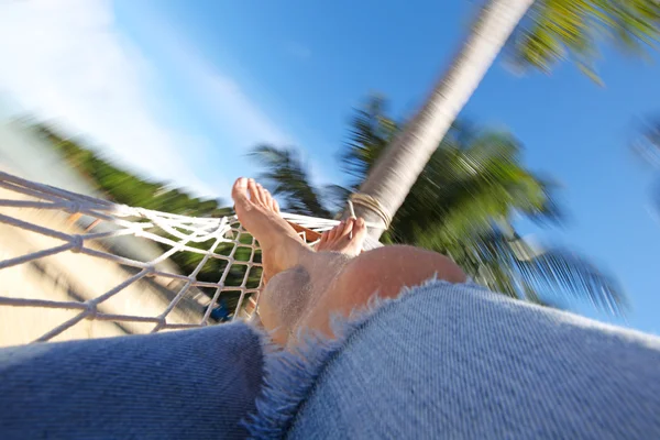 Relax in hammock — Stock Photo, Image