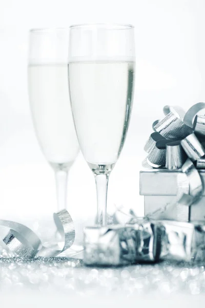 Champagne and gifts Stock Image