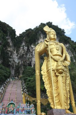 Statue of Muragan at Batu caves clipart