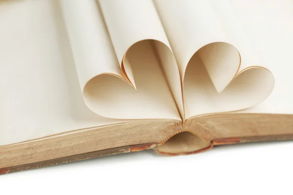 Pages in heart shape — Stock Photo, Image