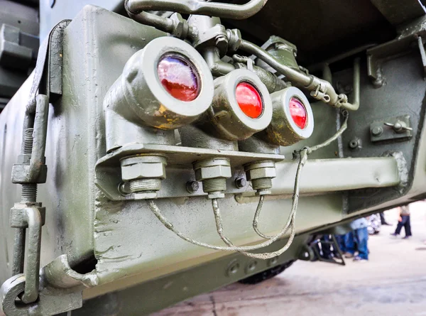 Rear lights on military truck closeup — Stock Photo, Image
