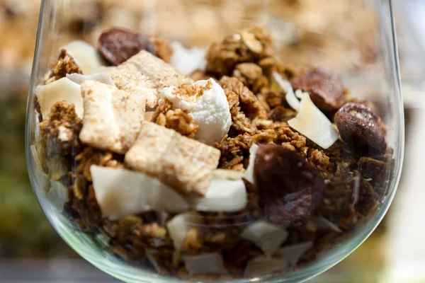 Muesli - healthy diet for the strong people — Stock Photo, Image