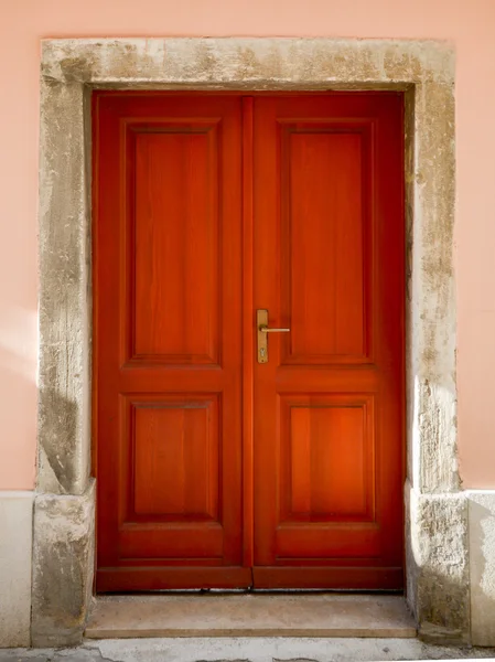 Dupla szárnyú ajtó barna — Stock Fotó
