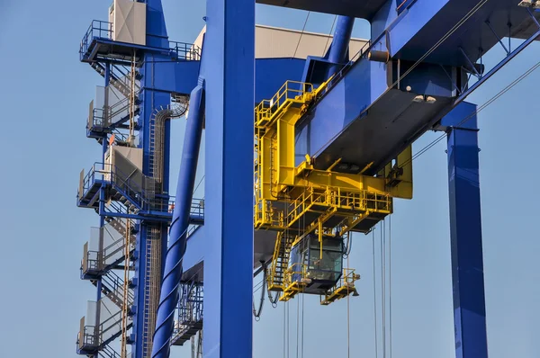 Sea cargo port large cranes — Stock Photo, Image