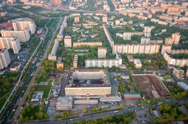 Şafakta Moskova kuş bakışı manzaralar