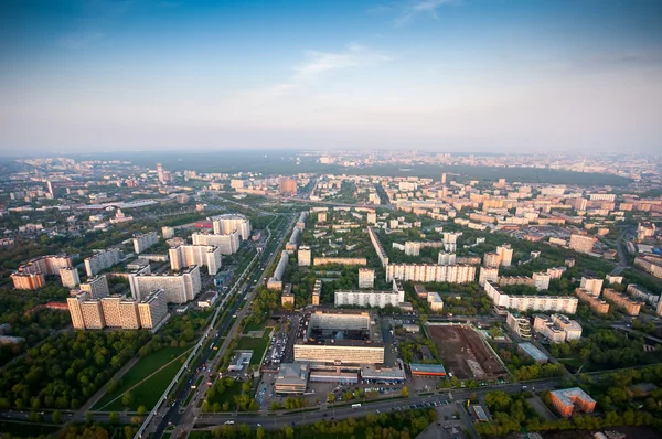 Вид с высоты птичьего полета на Москву — стоковое фото