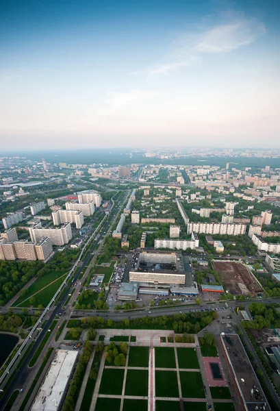 Вид с высоты птичьего полета на Москву — стоковое фото