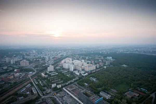 Вид с высоты птичьего полета на Москву — стоковое фото