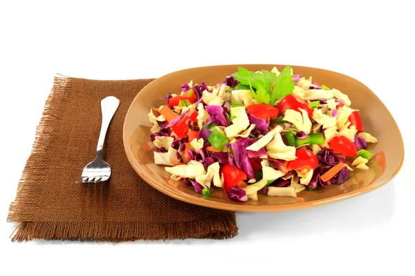 Mixed cabbage salad and peppers — Stock Photo, Image