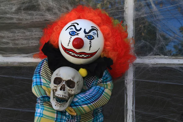 Halloween Killer Clownpuppe — Stockfoto