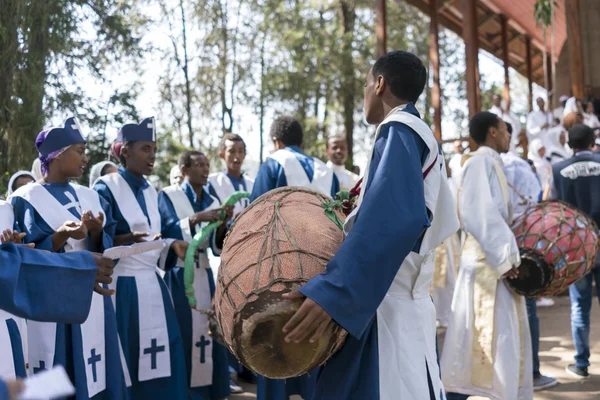 Coro della Chiesa ortodossa etiope — Foto Stock