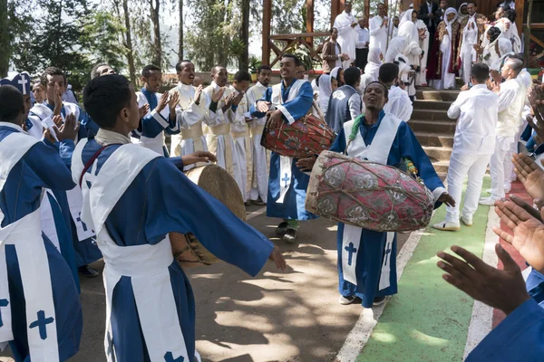 Coro da Igreja Ortodoxa Etíope — Fotografia de Stock