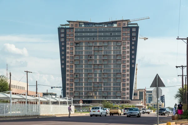 Modern épületek Gaborone Stock Kép