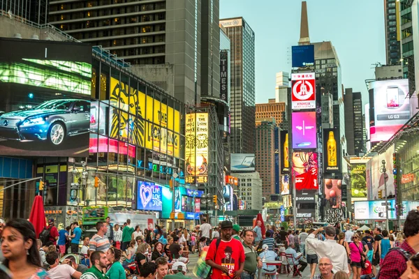 Times square turister — Stockfoto