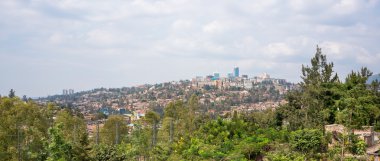 Şehir merkezindeki Kigali görünümünü