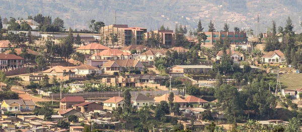 Kigali tepelerinde evler — Stok fotoğraf