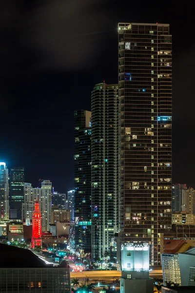 Letecký pohled na miami downtown — Stock fotografie