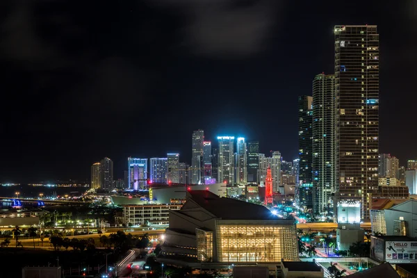 Havadan görünümü Miami downtown — Stok fotoğraf
