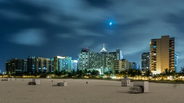 Miami beach på natten — Stockfoto