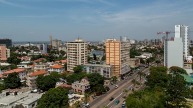 Maputo şehrin havadan görünümü