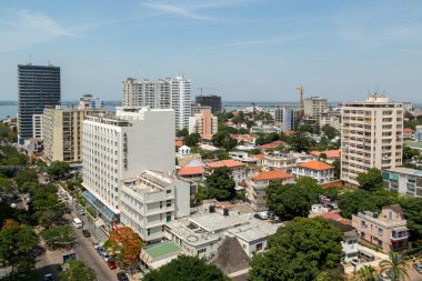 Maputo şehrin havadan görünümü