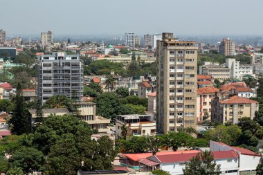 Maputo şehrin havadan görünümü