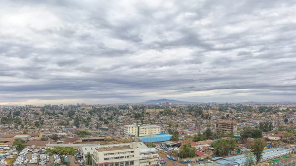 Widok z lotu ptaka z miasta Addis Abeba — Zdjęcie stockowe