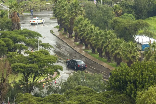 President Barak Obama leaves the African Union Commission in his — 스톡 사진