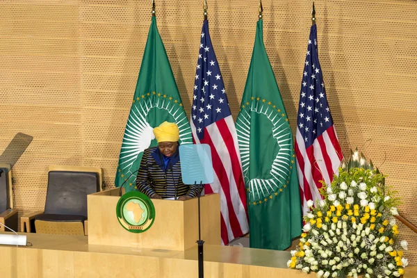H.E. Dr. Dlamini Zuma, Chairperson of the AUC, delivers a keynot — 스톡 사진