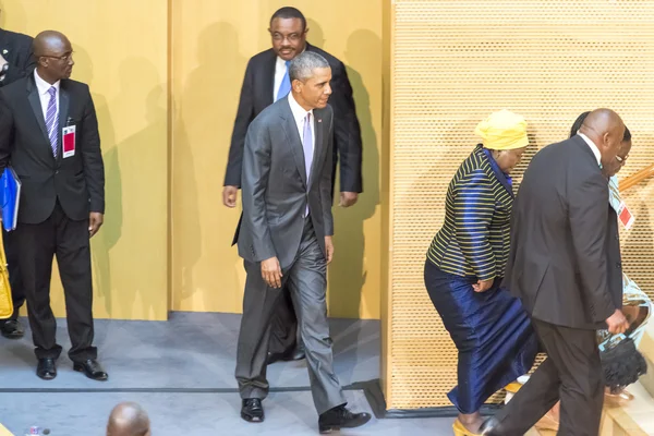 U.S. President Barack Obama makes his first presidential visit t Stock Image