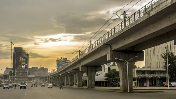 Addis abababa Stadtbahnsystem — Stockfoto