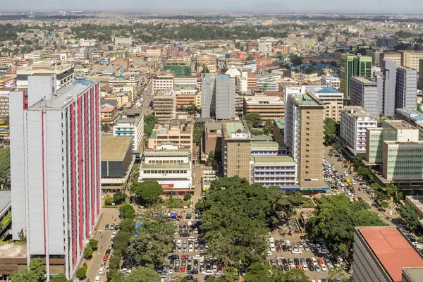 Vista aerea di Downtowm Nairobi — Foto Stock