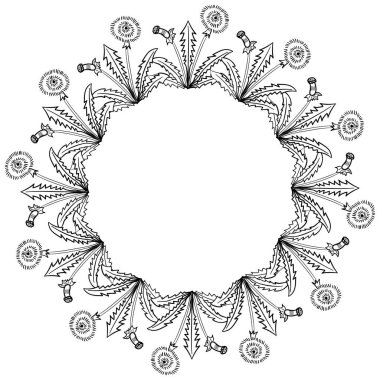 karahindiba çerçeve kenarı