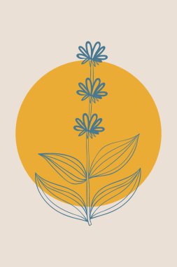 Gentian sarısı, soyut, poster, minimal dd ww