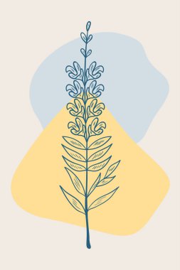 Aslanağzı, soyut, poster, asgari ot.