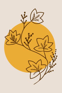 Calumba, soyut, poster, minimal dd ww bitkisi