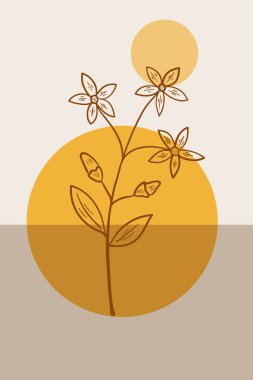 Centaury, soyut, poster, minimal dd ww bitki