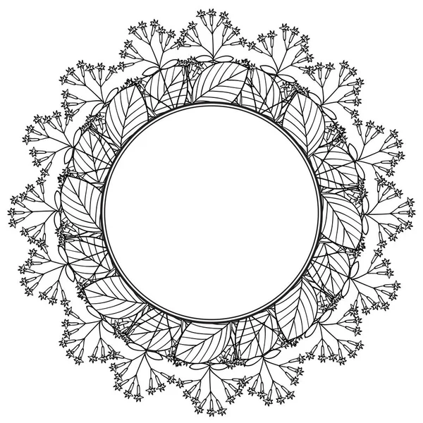 Quina cornice di confine dd ww erba isol — Vettoriale Stock