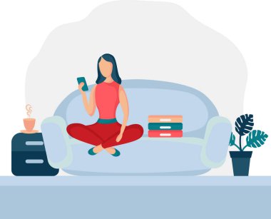 Telefonla oturan kız 3 dd ww isol