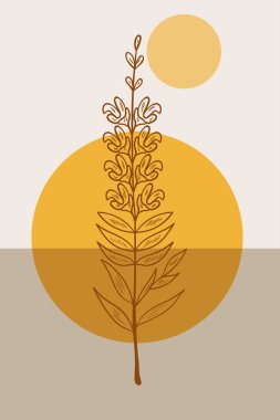 Aslanağzı, soyut, poster, asgari ot.