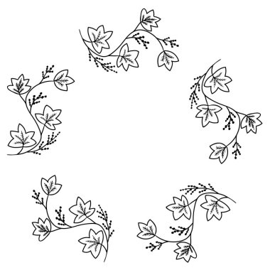 Calumba sınır çerçevesi dd ww bitki izol