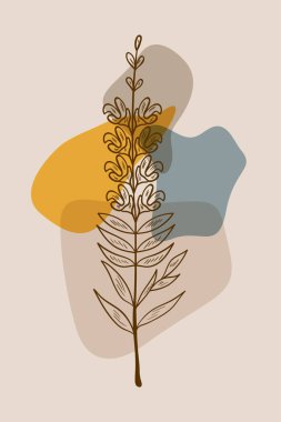 Aslanağzı, soyut, poster, asgari ot.