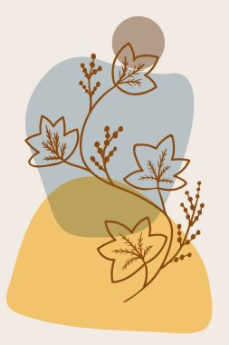 Calumba, soyut, poster, minimal dd ww bitkisi