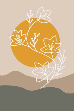 Calumba, soyut, poster, minimal dd ww bitkisi