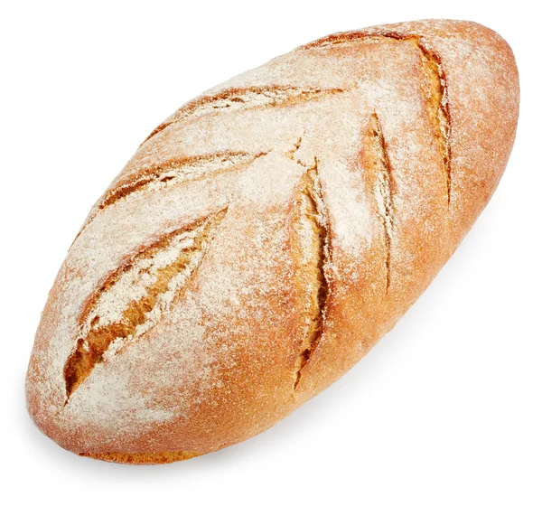 Zelfgebakken brood op wit — Stockfoto