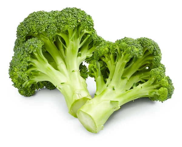 Broccoli proaspăt pe alb — Fotografie, imagine de stoc