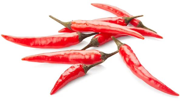 Chilli peppers  on white — Stock Photo, Image