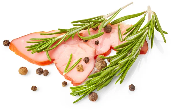 Meat with rosemary and pepper — Stock Photo, Image